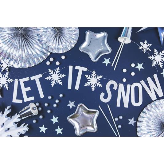 Banner - Let it snow - Hvit (10846)