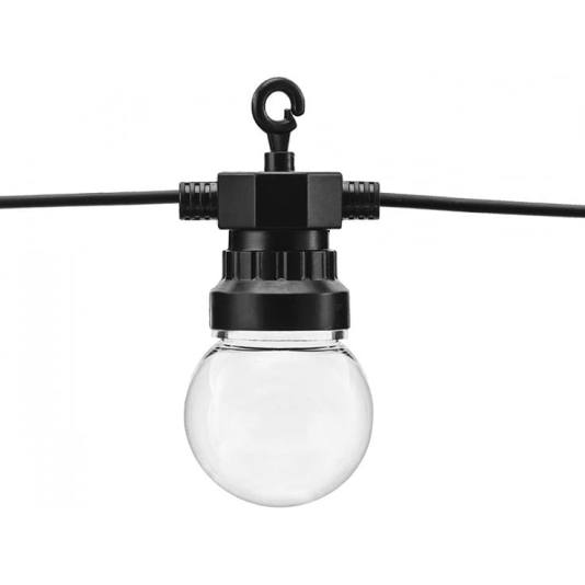 LED Festlyspærer - Klare pærer - 8 meter (10887)