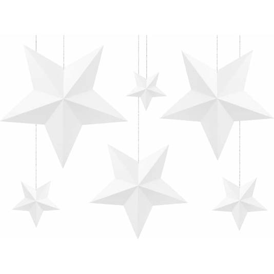 Stjernedekorasjoner - Hvit (11015)
