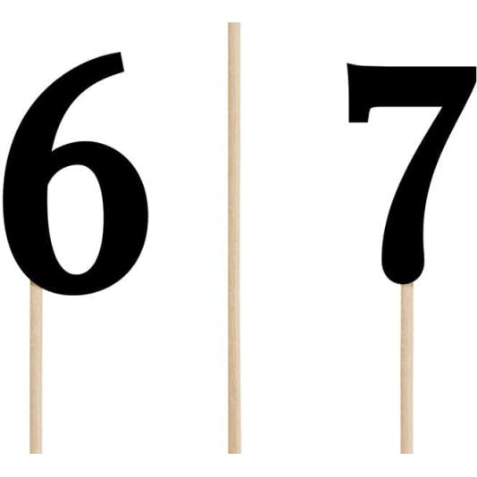 Bordnummer - Sorte - 24-26cm (11354)
