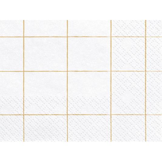 Servietter - Gull mønster - 33cm (11661)