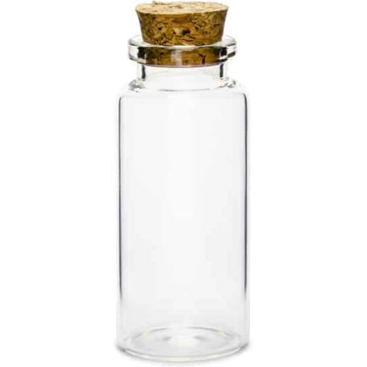 Glassflasker med kork - 7cm - 12 stk (12221)