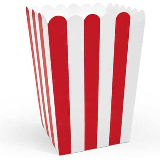 Popcorn bokser - Røde og Hvit - 13cm (12233)