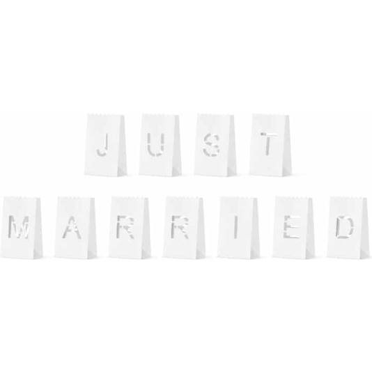 Papirlanterner - Just Married - 11 stk (12572)