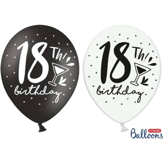Ballonger -18th! Birthday - Mix - 30 cm (12659)