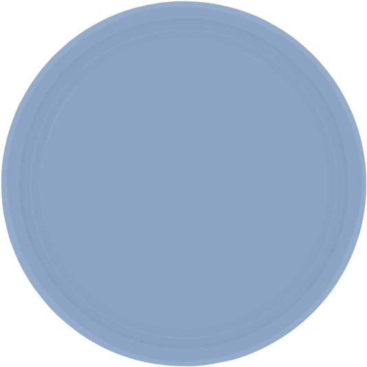 Papptallerkener - Pastellblå - 23cm - 8 stk (12893)