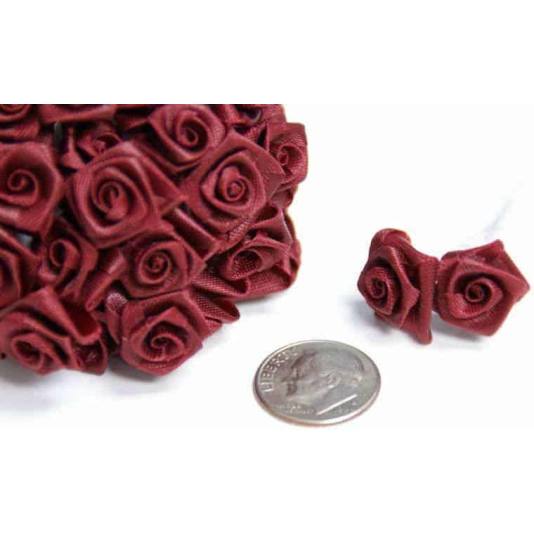 Små rosebuketter - 12 stk roser - Burgunder (153)