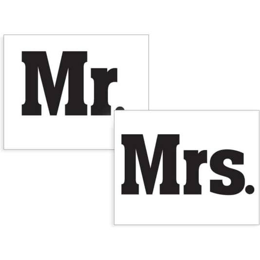 Sko klistremerke - Mr & Mrs (1576)