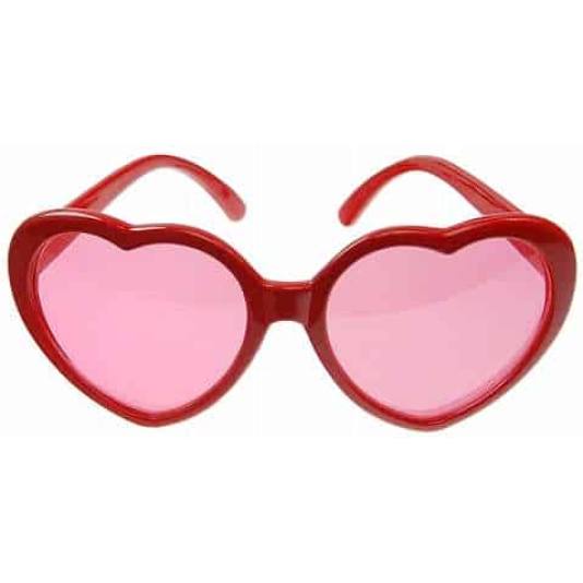 Stilige Hjertebriller - Røde (1708)