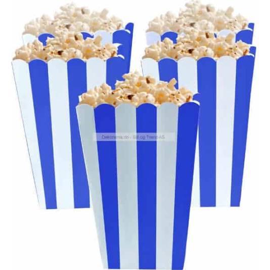 Popcorn Bokser - Kongeblå - 13cm - 5 stk (2503)
