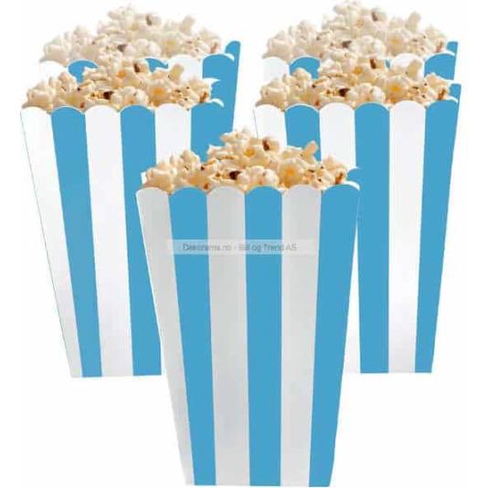 Candy Buffet - Popcorn Bokser - 5 stk - Turkis (2509)
