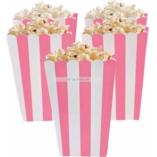Popcorn Bokser - Rosa - 13cm - 5 stk (2583)
