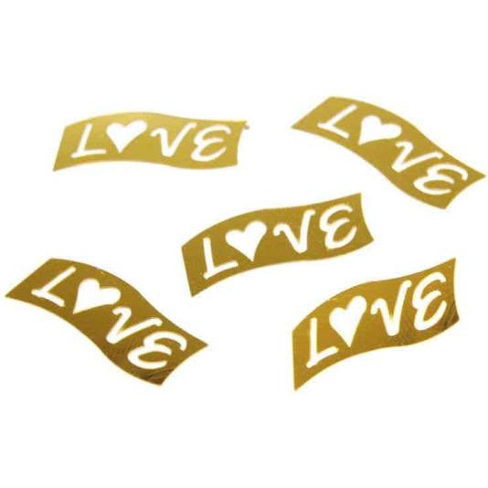 Konfetti - LOVE-plater i gull (265 1)