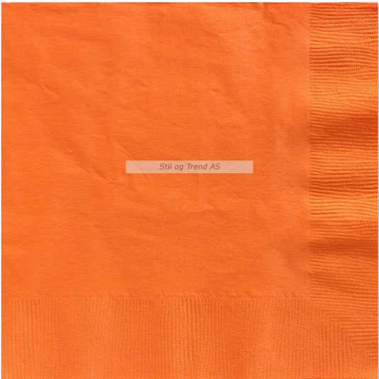 Servietter - Ensfargede Oransje - 50 stk (2853)