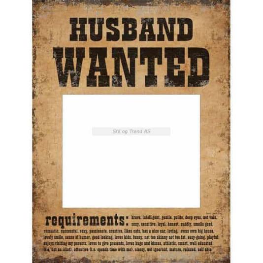 Partyprops - Husband Wanted og Wife Wanted - 2 stk (3236)