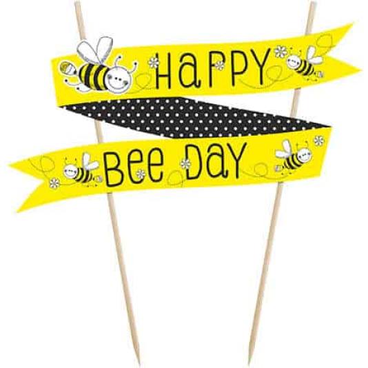 Biebursdag - Kakepynt - Happy Bee Day (3758)