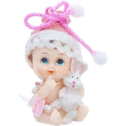 Babyfigur - Jente med kosedyr (3771)