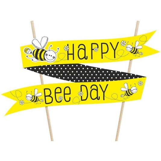 Biebursdag - Kakepynt - Happy Bee Day (3920)