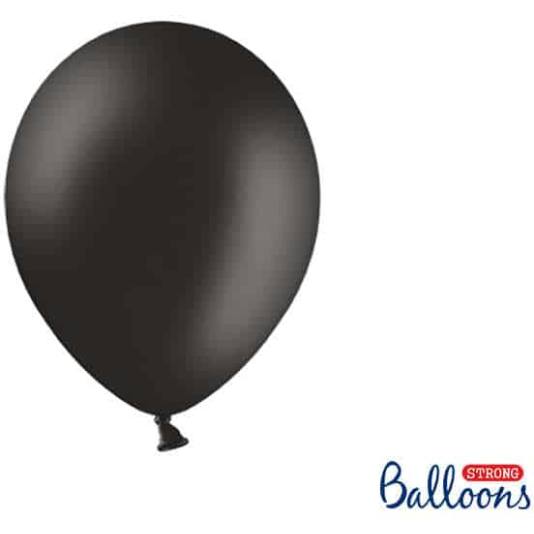 Ballonger - Sort Pastell - 10 stk (4256)