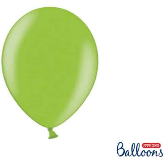 Ballonger - Lysegrønn Metallic - 10 stk (4278)