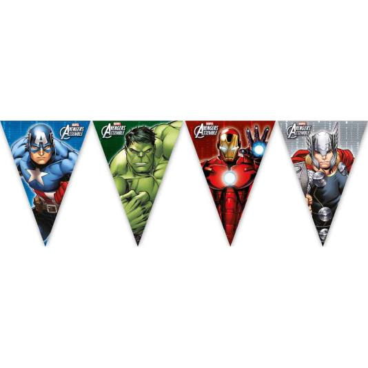 Avengers Bursdag - Flaggbanner med 9 Vimpler (4539)