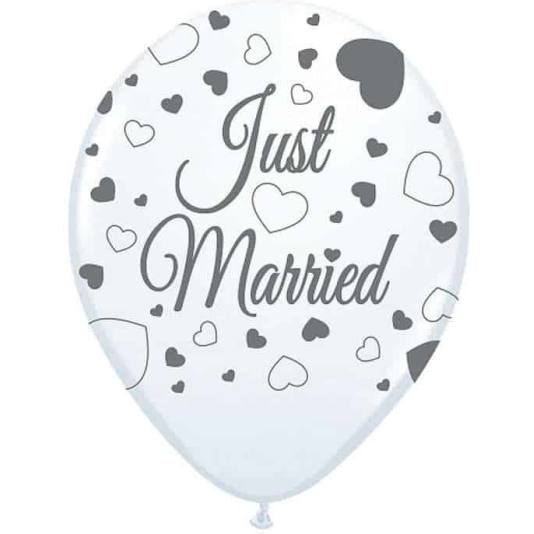 Ballonger til Bryllup - Just Married - 8 stk (4661)