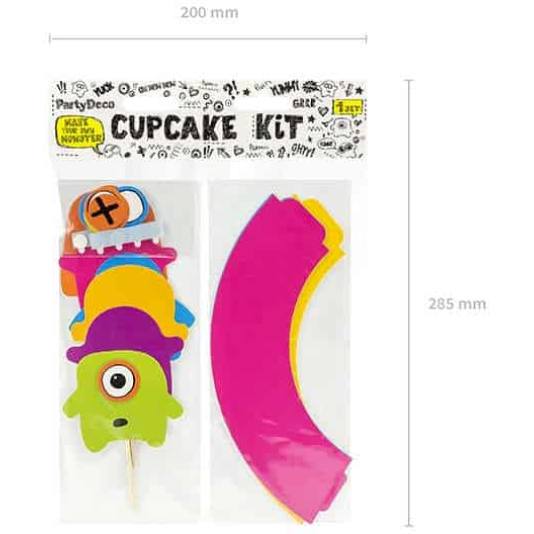 Monsterbursdag - Cupcake Kits - 6 stk (4987)