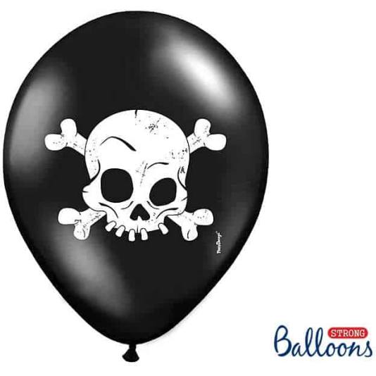 Ballonger - Halloween Hodeskalle - 30cm - Pastellsort - 6 stk (5447)