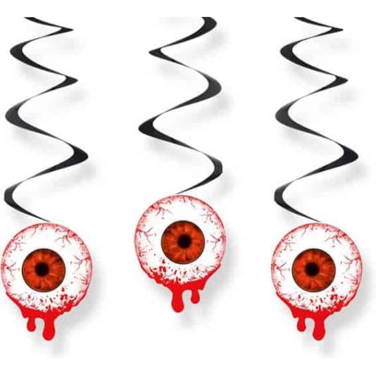 Swirls - Bloody eyes - Halloween - 60cm - 3 stk (5472)