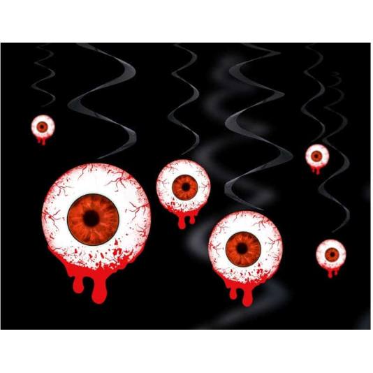 Swirls - Bloody eyes - Halloween - 60cm - 3 stk (5475)