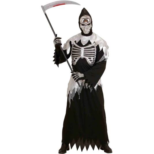 Grim Reaper - Kostyme med Sølvmaske - Halloween (5893)