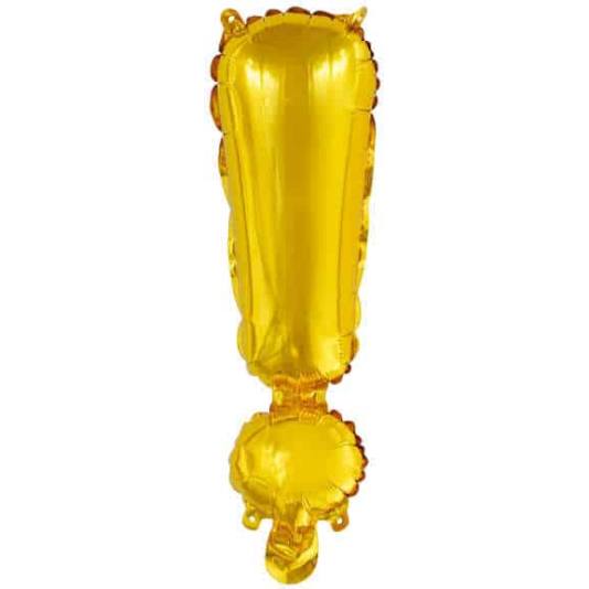 Folieballong i Gull - Utropstegn - 41cm (6649)