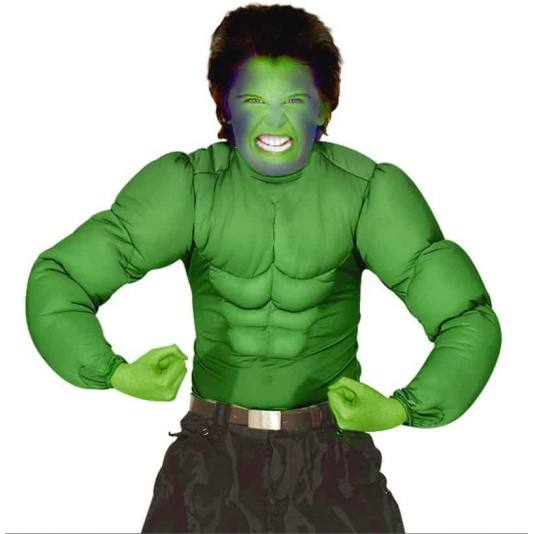 Grønn Muskelskjorte - Hulken (6833)