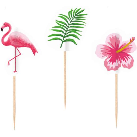 Flamingo Paradise - Partypicks - 20 stk (7231)