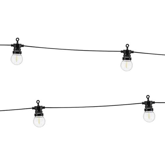 LED Festlys - Lysrekke - 10 Lyspærer - Varmt lys - 8 meter (7625)
