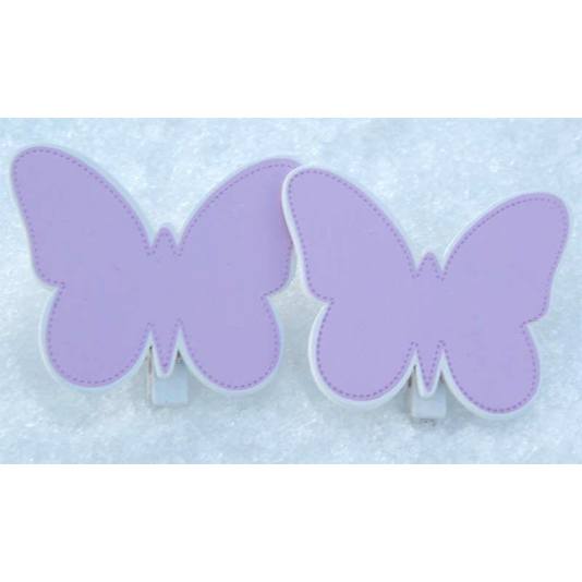 Bordkortholder - sommerfugl med klype - Lavendel - 6 stk (772 1)