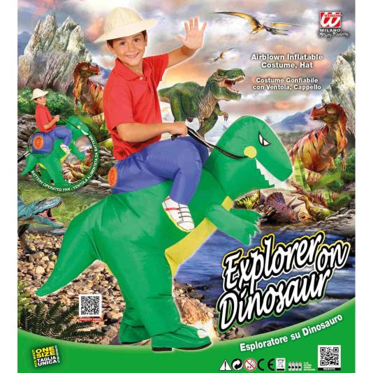 Dinosaur Kostyme for Barn - Oppblåsbart (7791)