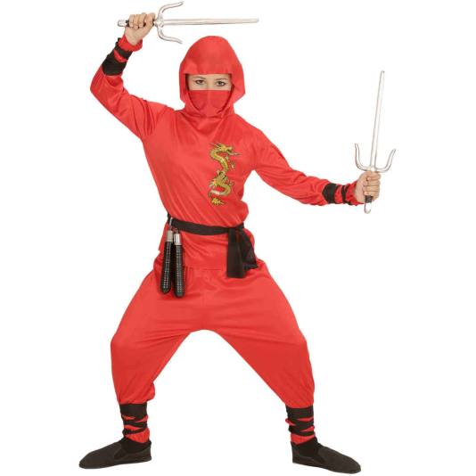 Dragon Ninja - Rød - Barnekostyme (7953)