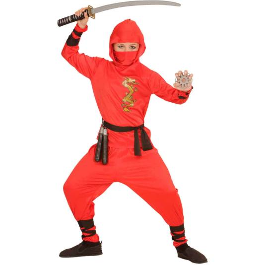 Dragon Ninja - Rød - Barnekostyme (7954)