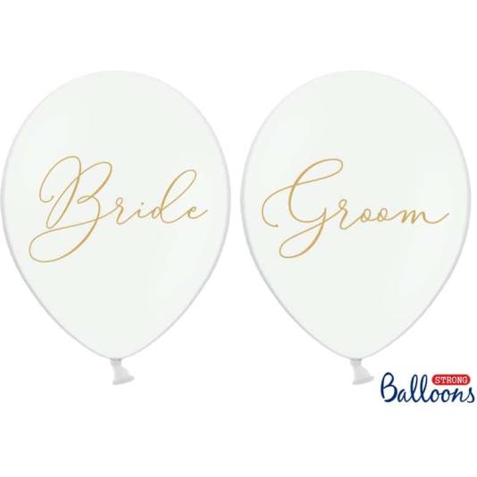 Ballonger med Bride og Groom - 6pk (8179)