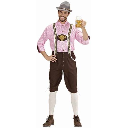 Oktoberfest - Kostyme - Skjorte og Lederhosen (8382)