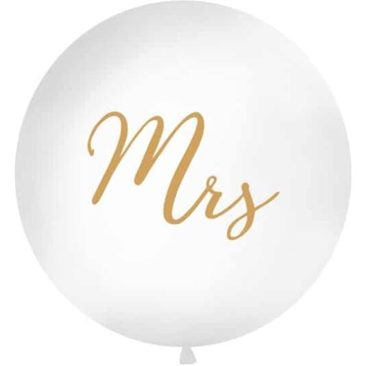 Megaballong - Mrs - Hvit (8394)