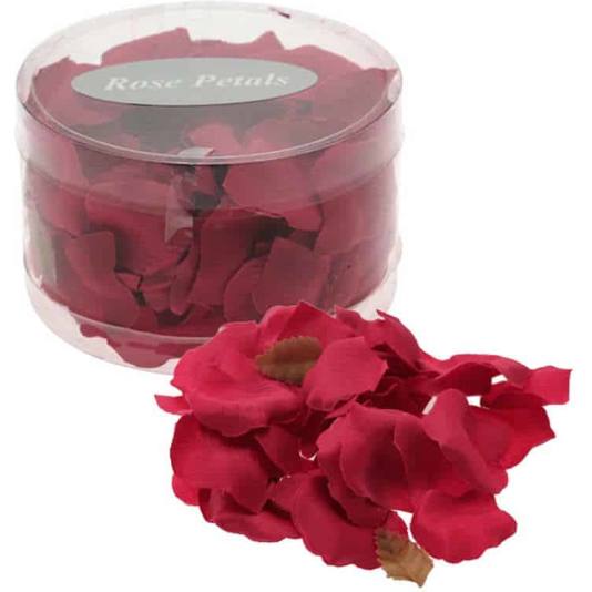 Boks med rosekronblader - Naturlig - 165 stk - Sterk Rosa (916)
