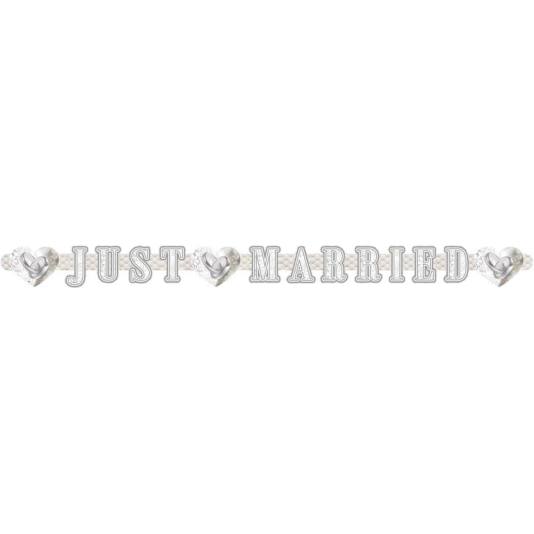 Bokstavbanner til Bryllup - Just Married (just married banner)