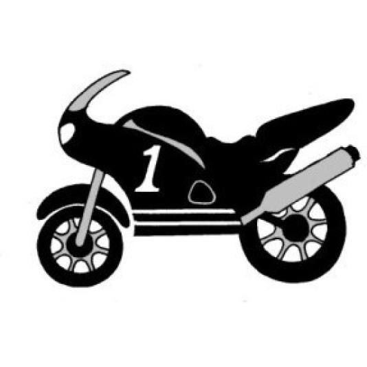 Motorsykkel Finerdekor - Limpute - 12 stk (motostykkel konfirmasjonspynt)